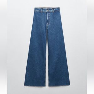 Zara high waisted marine straight jeans